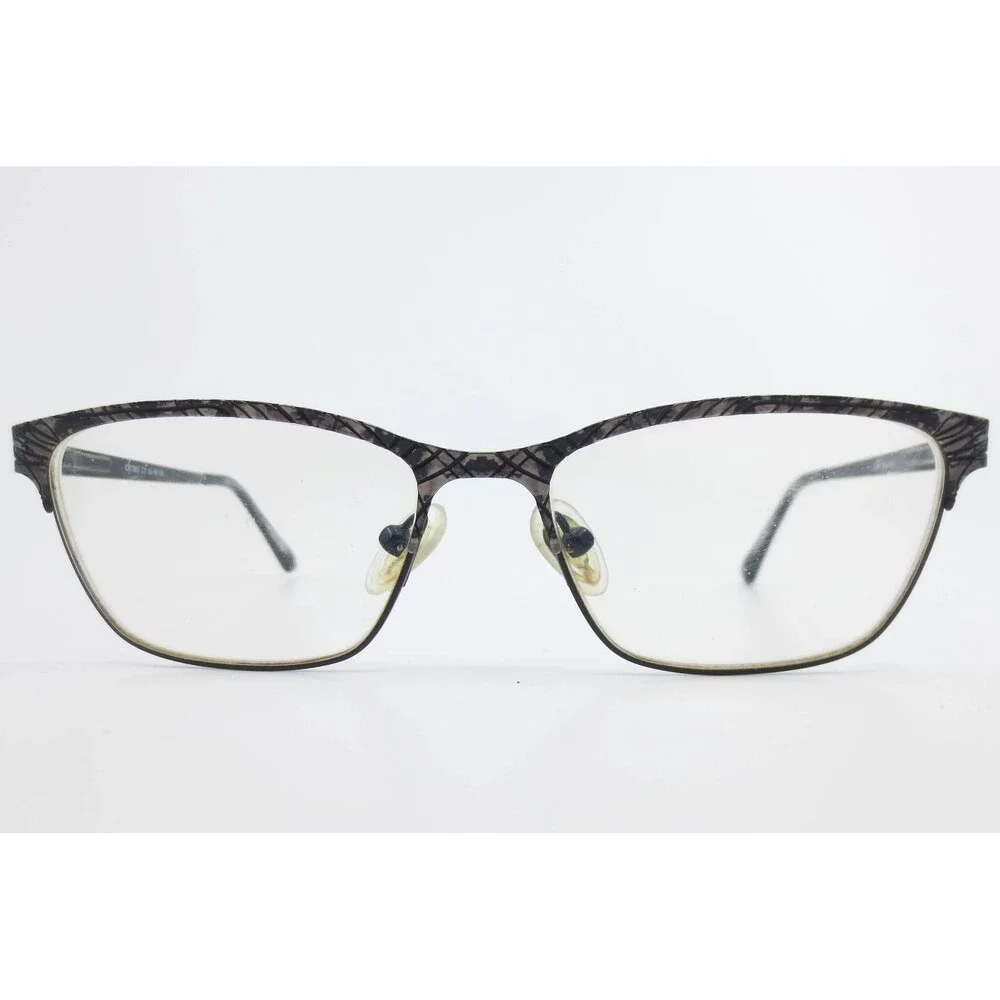 Cafe Boutique CB1063 C3 Eyeglasses Frames Black Textured Cat Eye 53-16-135